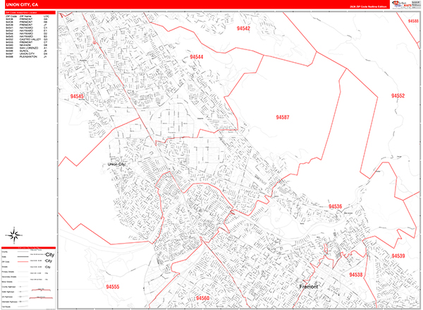 Union City Map Red Line Style